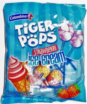 COLOMNINA Tiger Pöps 'Strawberry' Ice Cream Lolly, 176 gr